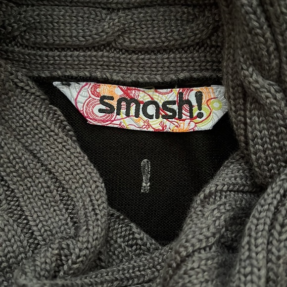 Grey And Black Cowl Neck Sweater - Picture 2 of 6